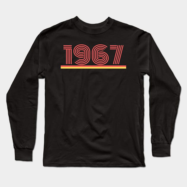 53th Birthday Gift for 53 Year Old Born In 1967 Retro Vintage Long Sleeve T-Shirt by divawaddle